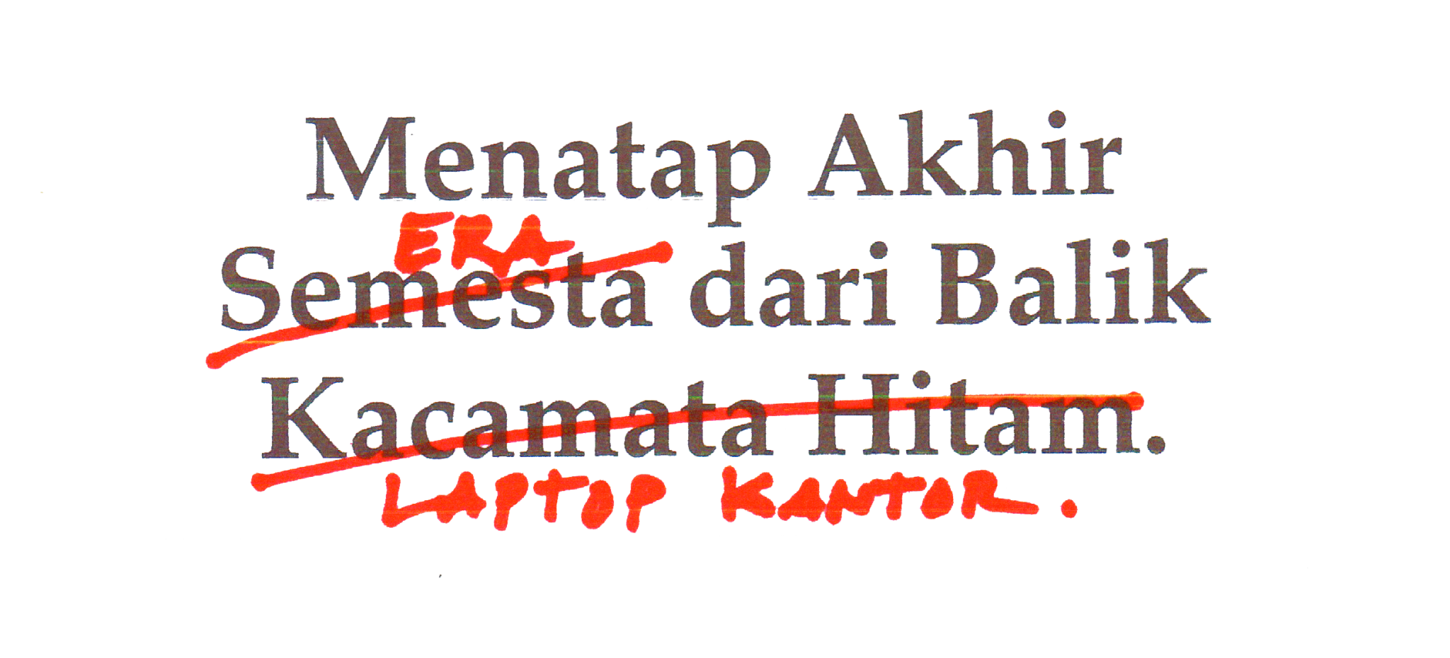 Menatap Akhir - rimbamakna